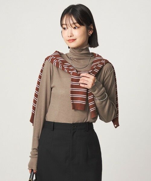 green label relaxing / グリーンレーベル リラクシング カットソー | ［size SHORTあり］テレコ タートルネック プルオーバー | 詳細20