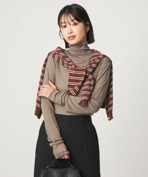 green label relaxing / グリーンレーベル リラクシング カットソー | ［size SHORTあり］テレコ タートルネック プルオーバー | 詳細21