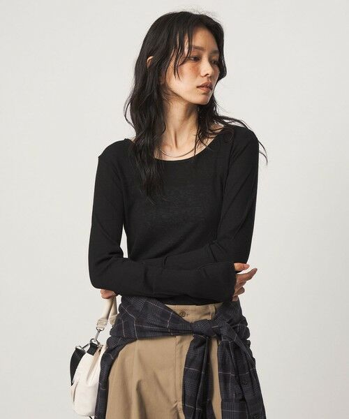 green label relaxing / グリーンレーベル リラクシング カットソー | ［size SHORTあり］テレコ クルーネック プルオーバー | 詳細3