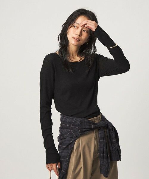 green label relaxing / グリーンレーベル リラクシング カットソー | ［size SHORTあり］テレコ クルーネック プルオーバー | 詳細4