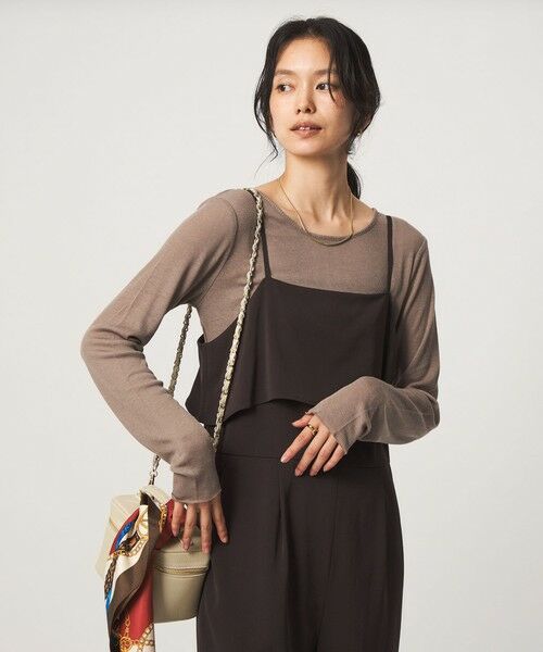 green label relaxing / グリーンレーベル リラクシング カットソー | ［size SHORTあり］テレコ クルーネック プルオーバー（MOCA）