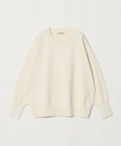green label relaxing / グリーンレーベル リラクシング ニット・セーター | クルーネック ニット プルオーバー ウォッシャブル（OFF WHITE）