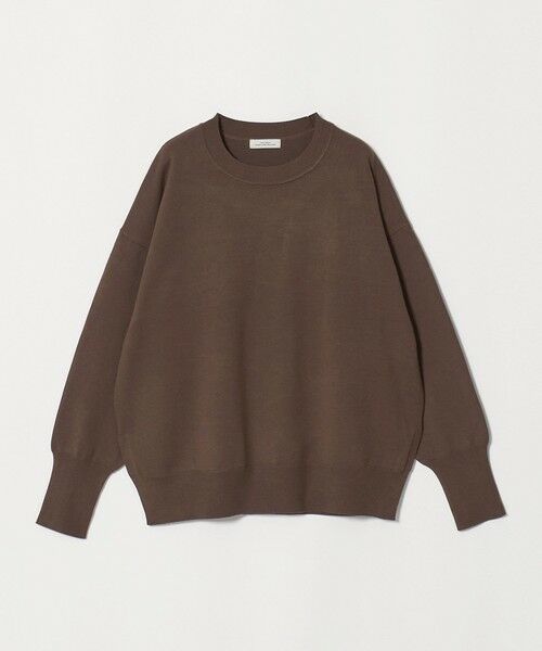 green label relaxing / グリーンレーベル リラクシング ニット・セーター | クルーネック ニット プルオーバー ウォッシャブル（DK.BROWN）