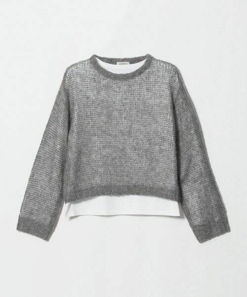 green label relaxing / グリーンレーベル リラクシング ニット・セーター | 【WEB限定】＜at ease＞ ニット × Tシャツ セット（MD.GRAY）