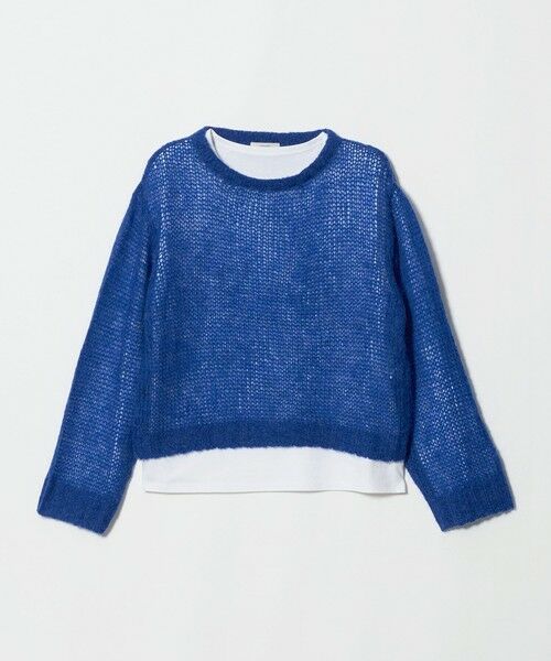 green label relaxing / グリーンレーベル リラクシング ニット・セーター | 【WEB限定】＜at ease＞ ニット × Tシャツ セット（COBALT）