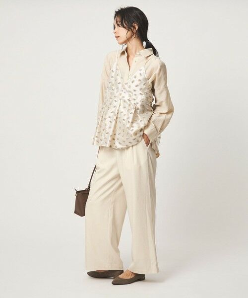 green label relaxing / グリーンレーベル リラクシング その他パンツ | ［size SHORT/TALLあり］オルマイ ツイル ワイド パンツ オフホワイト | 詳細4