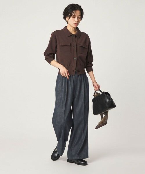 green label relaxing / グリーンレーベル リラクシング デニムパンツ | ［size SHORT/TALLあり］ニーハイワイド パンツ デニム ストレッチ | 詳細4
