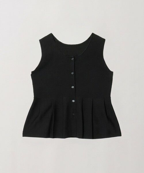 green label relaxing / グリーンレーベル リラクシング ベスト | ＜GLR_MINE＞ペプラム 2WAY  ニット ベスト ウォッシャブル（BLACK）