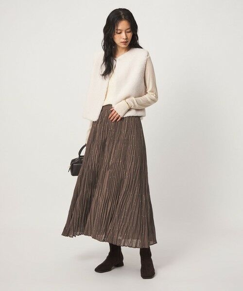 green label relaxing / グリーンレーベル リラクシング ロング・マキシ丈スカート | ［size SHORT/TALLあり］ドット プリーツ スカート | 詳細9