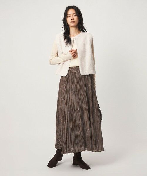 green label relaxing / グリーンレーベル リラクシング ロング・マキシ丈スカート | ［size SHORT/TALLあり］ドット プリーツ スカート | 詳細10