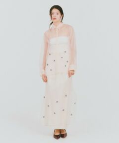 green label relaxing / グリーンレーベル リラクシング ロング・マキシ丈ワンピース | ＜GLR_MINE＞ビジュー キャミソール ワンピース