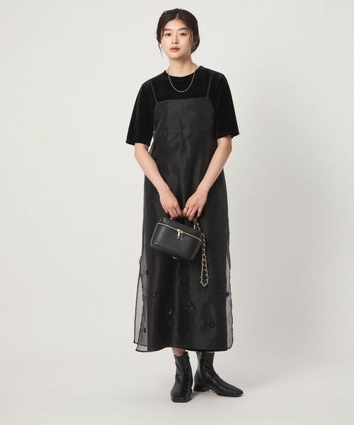 green label relaxing / グリーンレーベル リラクシング ロング・マキシ丈ワンピース | ＜GLR_MINE＞ビジュー キャミソール ワンピース | 詳細5