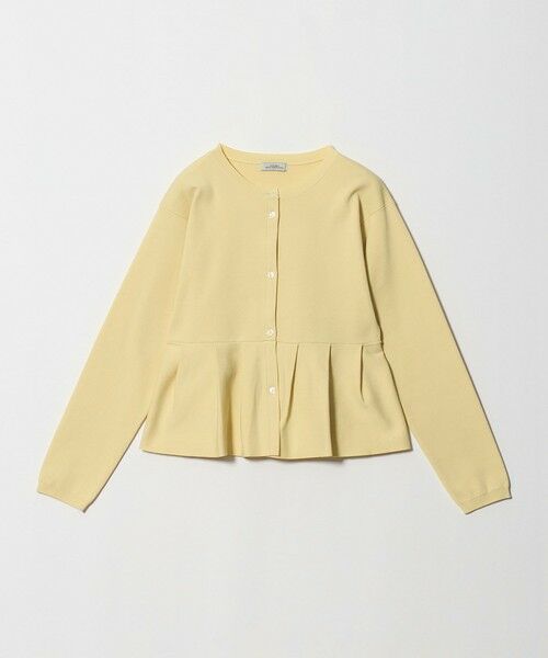 green label relaxing / グリーンレーベル リラクシング カーディガン・ボレロ | ＜GLR_MINE＞ペプラム ニット カーディガン ウォッシャブル（CREAM）