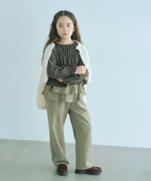 green label relaxing / グリーンレーベル リラクシング シャツ・ブラウス | 【COOL CHIC GIRLS STYLE】チェック シャーリング プルオーバー / キッズ 120cm-160cm | 詳細1