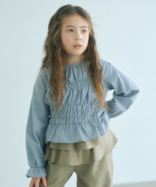 green label relaxing / グリーンレーベル リラクシング シャツ・ブラウス | 【COOL CHIC GIRLS STYLE】チェック シャーリング プルオーバー / キッズ 120cm-160cm | 詳細11