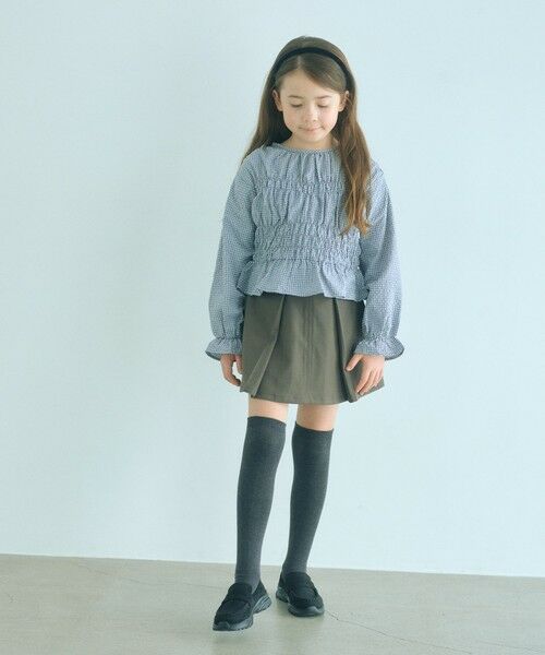 green label relaxing / グリーンレーベル リラクシング シャツ・ブラウス | 【COOL CHIC GIRLS STYLE】チェック シャーリング プルオーバー / キッズ 120cm-160cm | 詳細12