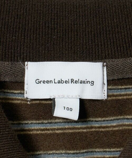 green label relaxing / グリーンレーベル リラクシング カットソー | 起毛フライス ボーダー 襟付き ロングスリーブ / キッズ 100cm-160cm | 詳細13