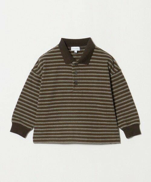 green label relaxing / グリーンレーベル リラクシング カットソー | 起毛フライス ボーダー 襟付き ロングスリーブ / キッズ 100cm-160cm | 詳細6