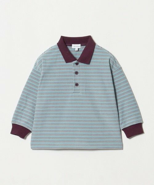 green label relaxing / グリーンレーベル リラクシング カットソー | 起毛フライス ボーダー 襟付き ロングスリーブ / キッズ 100cm-160cm | 詳細16