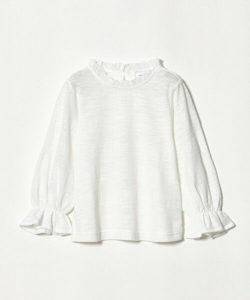 green label relaxing / グリーンレーベル リラクシング カットソー | カット ジャガード ブラウス / キッズ 100cm-130cm(WHITE)