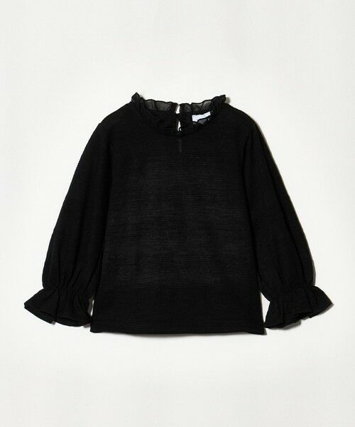 green label relaxing / グリーンレーベル リラクシング カットソー | カット ジャガード ブラウス / キッズ 100cm-130cm(BLACK)
