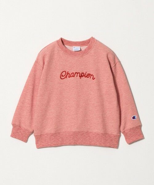 green label relaxing / グリーンレーベル リラクシング カットソー | ＜Champion＞刺繍 ロゴ スウェット / キッズ 110cm-130cm（RED）