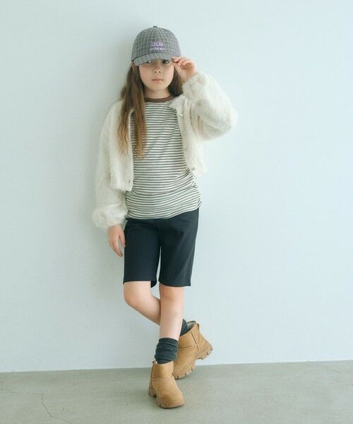 green label relaxing / グリーンレーベル リラクシング カットソー | 【COOL CHIC GIRLS STYLE】ボーダー シャーリング プルオーバー / キッズ120cm-160cm | 詳細4
