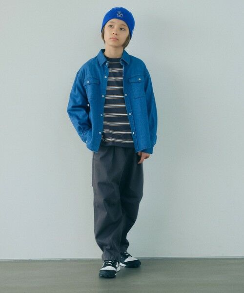 green label relaxing / グリーンレーベル リラクシング その他パンツ | 【スタメンシリーズ】ストレッチ ヘリンボーン カーブパンツ / キッズ 100cm-160cm | 詳細8