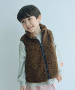 green label relaxing / グリーンレーベル リラクシング その他アウター | 【スタメンシリーズ】ボア ジップ ベスト / キッズ 100cm-160cm