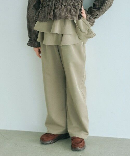 green label relaxing / グリーンレーベル リラクシング ロング・マキシ丈ワンピース | 【COOL CHIC GIRLS STYLE】ラッフル サロペット / キッズ 120cm-160cm（BEIGE）