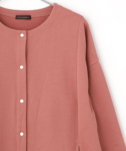 greennout / グリーンノート カーディガン・ボレロ | ミニ裏毛ロングカーディガン | 詳細2