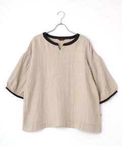 greennout / グリーンノート シャツ・ブラウス | コットンリネンダブルガーゼプルオーバーBL