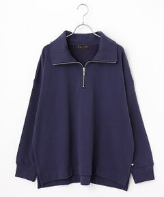 greennout / グリーンノート スウェット | 裏毛ハーフジップ　プラスサイズ