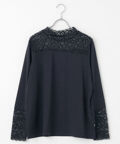 greennout / グリーンノート カットソー | レース付きハイネックカットソー