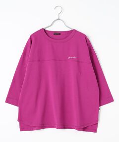 greennout / グリーンノート カットソー | ラメ糸使い七分袖Tシャツ