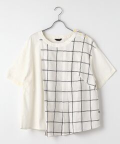 greennout / グリーンノート シャツ・ブラウス | 綿麻ウィンドペーンチェックBL