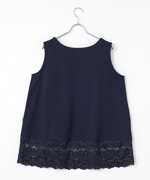 greennout / グリーンノート タンクトップ | 接触冷感天竺裾レースタンクトップ | 詳細1