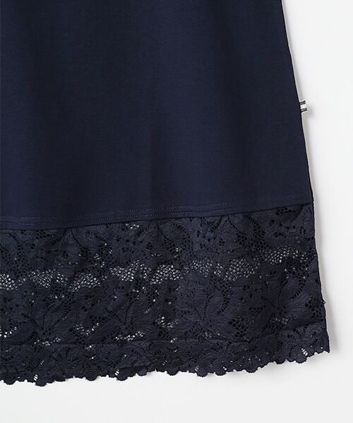 greennout / グリーンノート タンクトップ | 接触冷感天竺裾レースタンクトップ | 詳細3