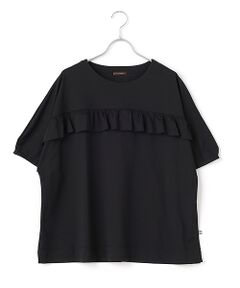 greennout / グリーンノート カットソー | 接触冷感天竺フリル付きカットソー