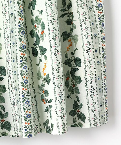 greennout / グリーンノート ロング・マキシ丈スカート | コットンリネンボタニカルストライプSK | 詳細3