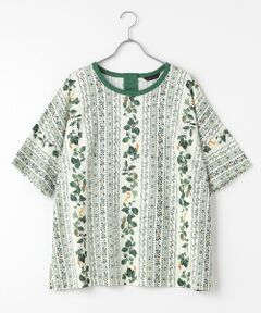 greennout / グリーンノート シャツ・ブラウス | コットンリネンボタニカルストライプBL