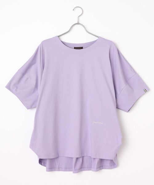 greennout/グリーンノート 天竺タック入りTシャツ ラベンダー F号 greennout/グリーンノート 天竺タック入りTシャツ ラベンダー F号