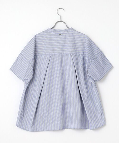 greennout / グリーンノート シャツ・ブラウス | ストライプスタンドカラーシャツ | 詳細1
