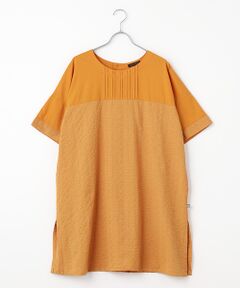 greennout / グリーンノート シャツ・ブラウス | 幾何ストライブ刺繍ブラウス