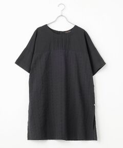 新品☆5L6L♪グリーン系きれいめチュニック2枚セット♪麻素材も♪〇L258 テンセルコットンデニムチュニック （チュニック）｜greennout
