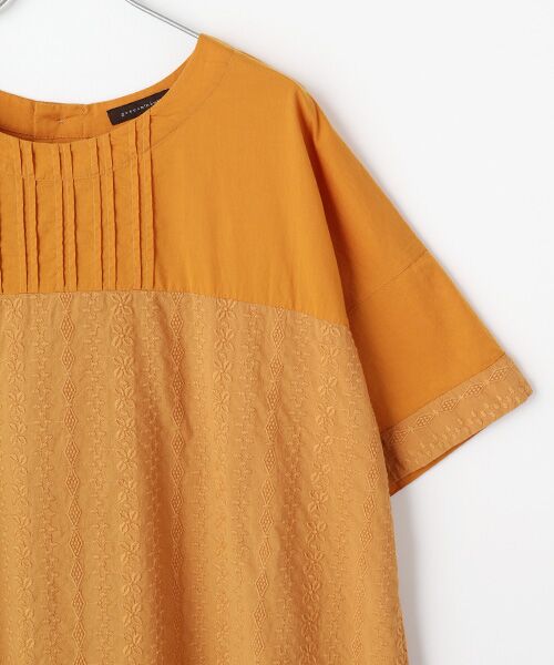 greennout / グリーンノート シャツ・ブラウス | 幾何ストライブ刺繍ブラウス | 詳細2