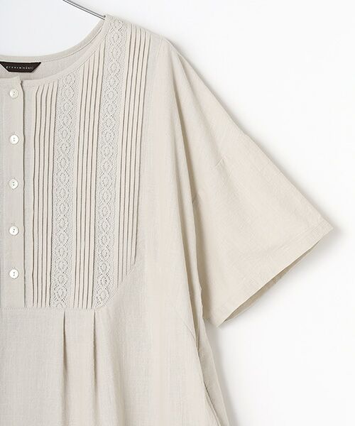 greennout / グリーンノート ミニ丈・ひざ丈ワンピース | コットンスラブ ワンピース | 詳細3