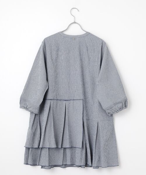 greennout / グリーンノート チュニック | ピンストライプ ナチュラルストレッチチュニック | 詳細1