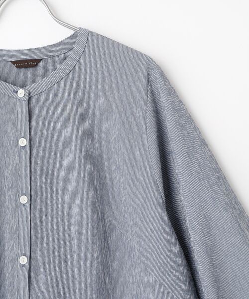 greennout / グリーンノート チュニック | ピンストライプ ナチュラルストレッチチュニック | 詳細2