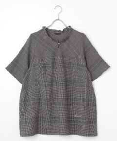 greennout / グリーンノート シャツ・ブラウス | シャーリンググレンチェックブラウス